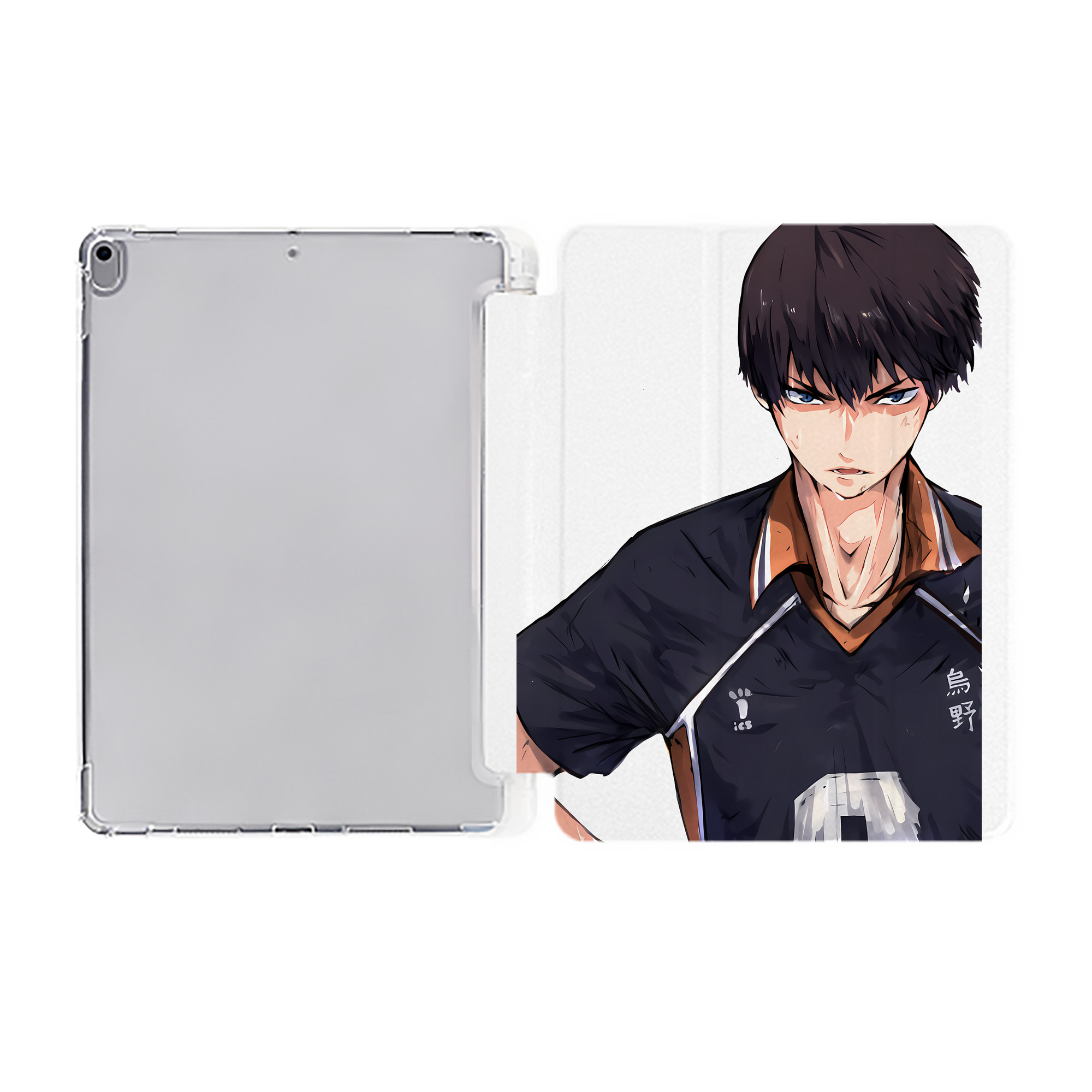 （画像用） ハイキュー!! Haikyu!! IPad ケース ペン収納付き 三つ折りスタンド PUレザー×シリコン 対応機種9.5/10.5/10.9インチ